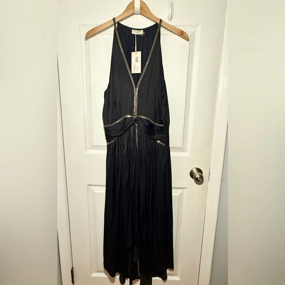 Ramy Brook ⭐️NEW⭐️ Melanie Embellished Midi Dress - Size Large - Picture 3 of 6